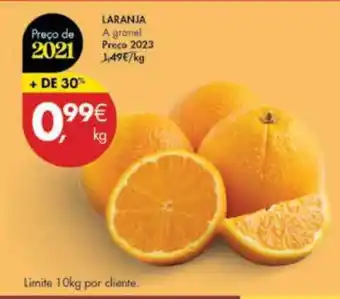 Pingo Doce Laranja a granel Preço 2023 1kg promoção