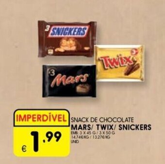Meu Super Snack de Chocolate Mars/ Twix/ Snickers promoção