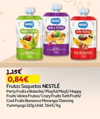 Auchan Frutas saquetas nestlé promoção