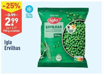 ALDI Ervilhas verdes iglo promoção