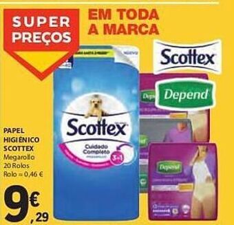 Papel higiênico scottex