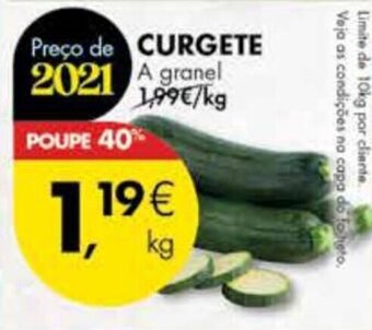 Pingo Doce Curgete a granel 1kg promoção