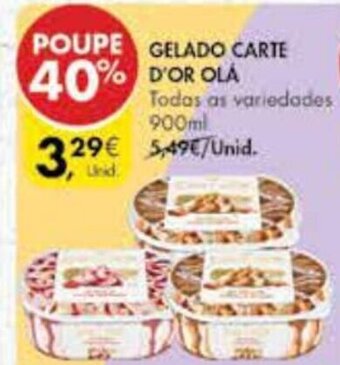 Pingo Doce Gelado Carte D'or Ola 900ml promoção