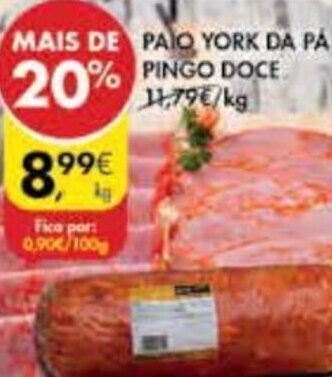 Paio York da Pa Pingo Doce 1kg