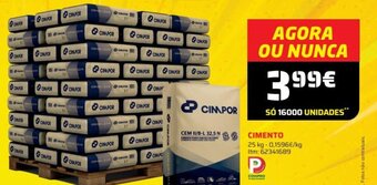 Bricomarché Cimento 25kg promoção