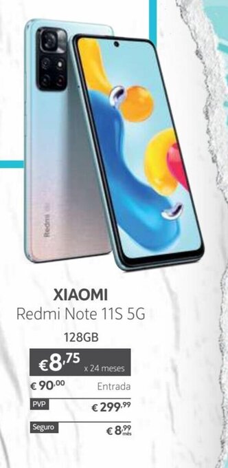 MEO Xiaomi Redmi Note 11S 5G 128GB promoção