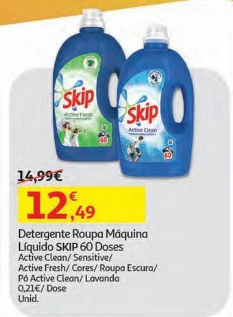 Auchan Det. roupa máq. liquído skip promoção