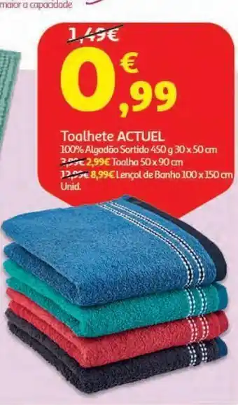 Auchan Toalhete 100%algodão actuel promoção