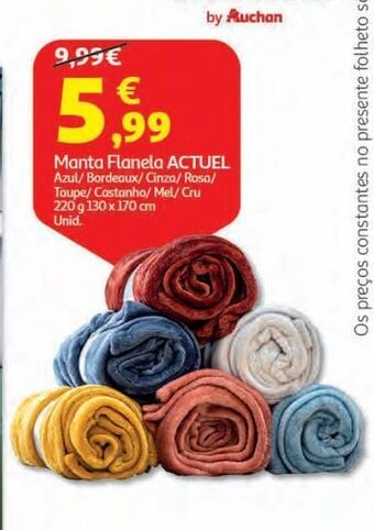 Auchan Manta flanela actuel promoção