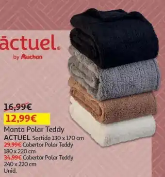 Auchan Manta polar teddy actuel promoção