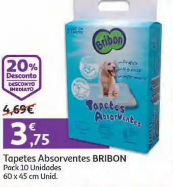 Auchan Tapetes absorventes 10 bribon prático, hig e imper 60*45cm promoção