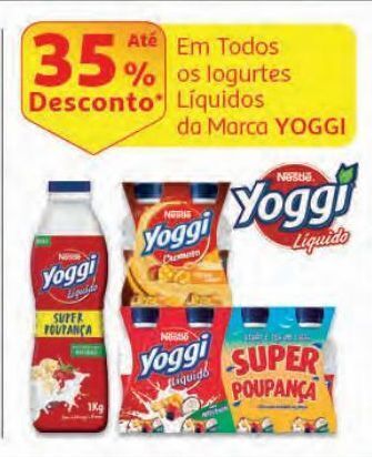 Auchan Iogurte liquido yoggi promoção