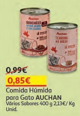 Auchan Comida húmida p/gato auchan promoção