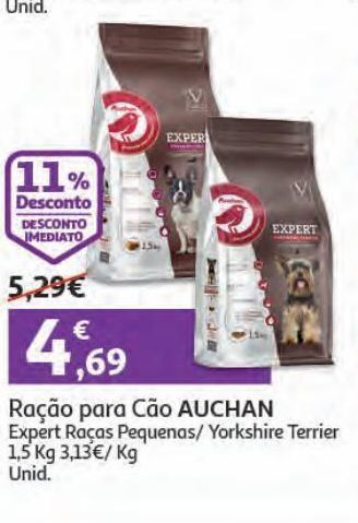 Auchan Ração cão auchan expert promoção