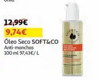 Auchan Óleo seco soft&co anti-manchas 100ml promoção