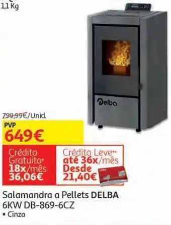 Auchan Salamandra delba cinza 6kw db-869-6cz promoção