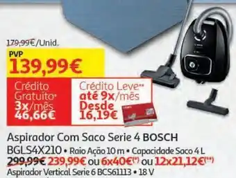 Auchan Aspirador com saco bosch promoção