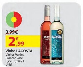 Auchan Vinho branco lagosta promoção