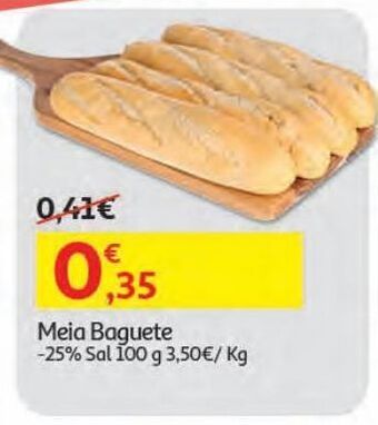 Meia baguete -25% sal 100g