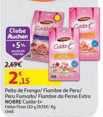 Auchan Fiambre de peru fumado nobre promoção