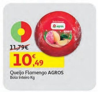 Auchan Queijo flamengo agros bola inteiro kg promoção