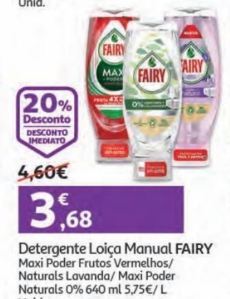 Auchan Det. loiça manual fairy promoção