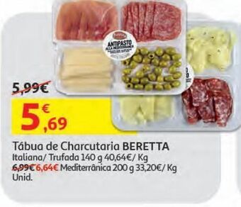 Auchan Tabua de charcutaria beretta promoção