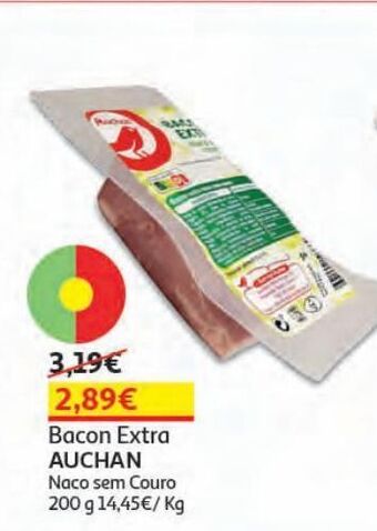 Auchan Bacon extra naco auchan s/couro 200 g promoção