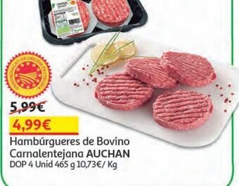 Auchan Hamburguer bovino vida auchan carnalentejan 4 un 465 g promoção