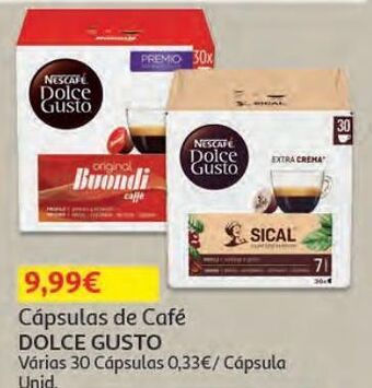 Cápsulas dolce gusto