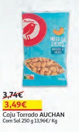 Auchan Cajú auchan com sal 250 g promoção