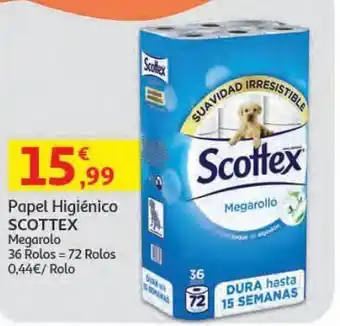 Auchan Papel higiénico scottex megarolo 36r promoção