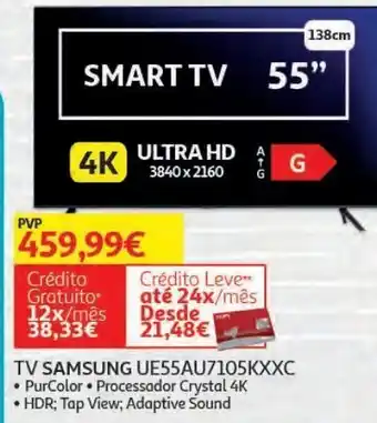 Auchan Tv samsung ue55au7105kxxc promoção