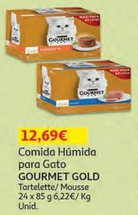 Auchan Comida húm gato gourmet gold promoção