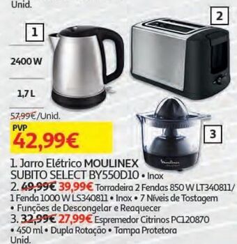 Auchan Torradeira 2 fendas moulinex promoção