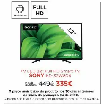 El Corte Inglés Tv 32'' led sony promoção