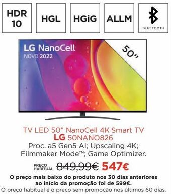 El Corte Inglés Tv 50'' led lg promoção