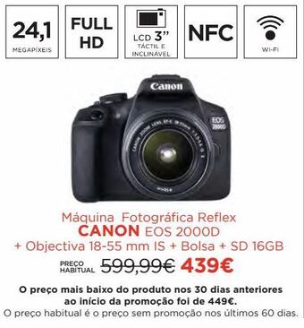 Câmera reflex canon