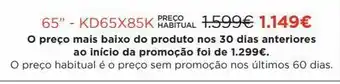 El Corte Inglés Tv 65'' led sony promoção