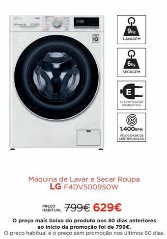 El Corte Inglés Lavadora e secadora lg promoção