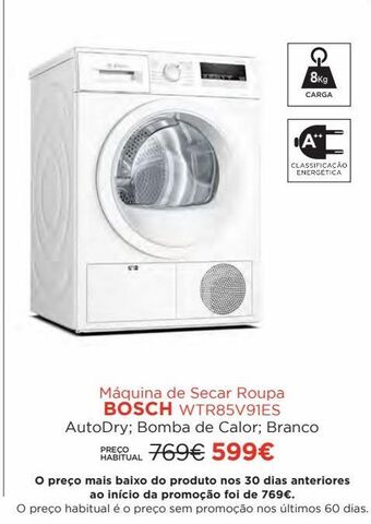 El Corte Inglés Lavadora e secadora bosch promoção