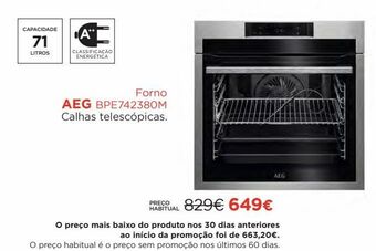 El Corte Inglés Forno aeg promoção