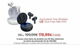 El Corte Inglés Auriculares wireless lg promoção