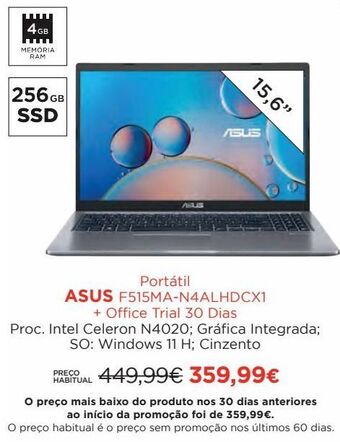 El Corte Inglés Notebook asus promoção