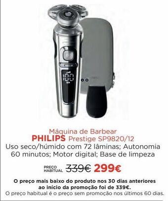 El Corte Inglés Máquina de barbear eléctrica philips promoção