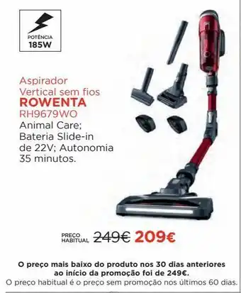El Corte Inglés Aspirador vertical rowenta promoção
