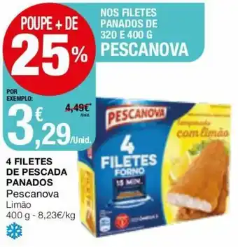 Intermarché 4 Filetes de Pescada Panados Pescanova 400g promoção