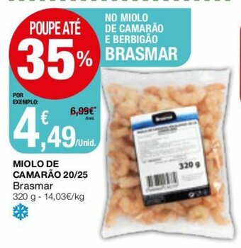 Intermarché Miolo de Camarão 20/25 Brasmar 320g promoção