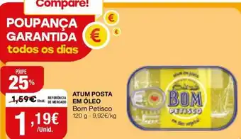 Intermarché Atum Posta em Azeite Bom Petisco 120g promoção