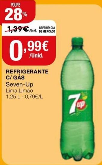 Refregerante C/Gás Seven-Up 1,25L